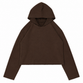 Vivet Dark Chocolate Cropped Hooded Sweatshirt