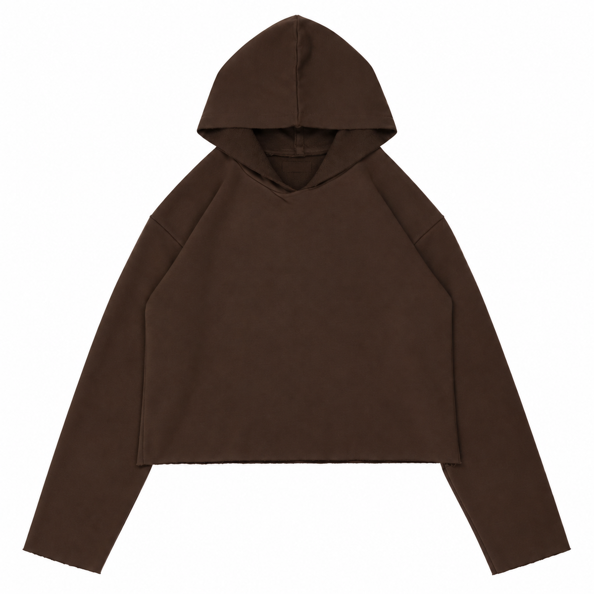 Vivet Dark Chocolate Cropped Hooded Sweatshirt