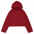 Vivet Burgundy Cropped Hooded Sweatshirt