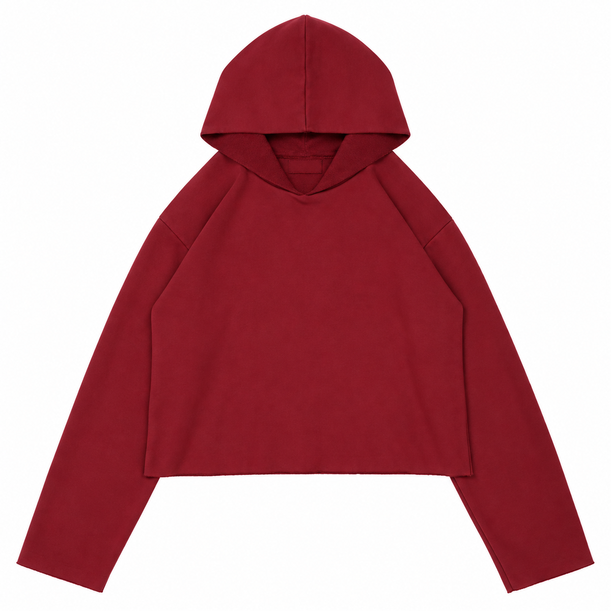 Vivet Burgundy Cropped Hooded Sweatshirt