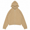 Vivet Waffle-Knit Zip-Up Hoodie