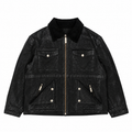 Vivet Black Waxed Leather Utility Jacket