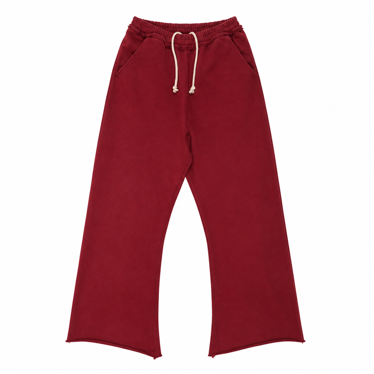 Vivet Burgundy Wide-Leg Sweatpants
