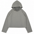 Vivet Stone Grey Oversized Cropped Hoodie
