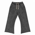 Vivet Washed Charcoal Wide-Leg Sweatpants